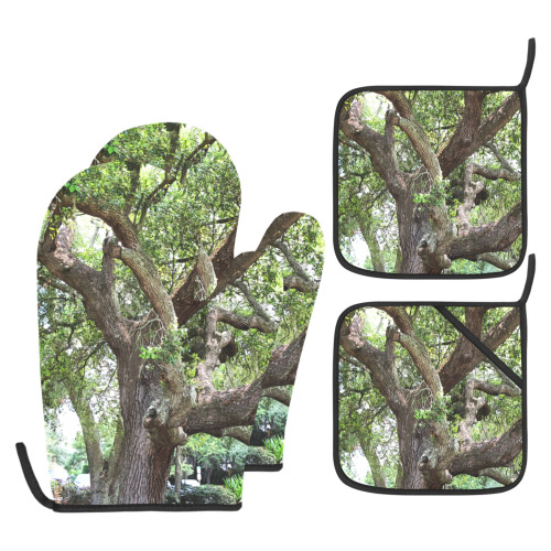 Oak Tree In The Park 7659 Stinson Park Jacksonville Florida Oven Mitt & Pot Holder