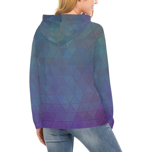 mosaic triangle 14 All Over Print Hoodie for Women (USA Size) (Model H13)