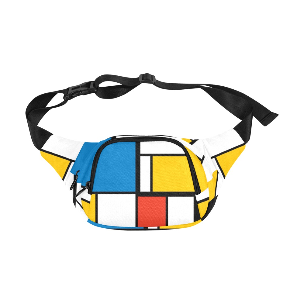 Mondrian De Stijl Modern Fanny Pack/Small (Model 1677)