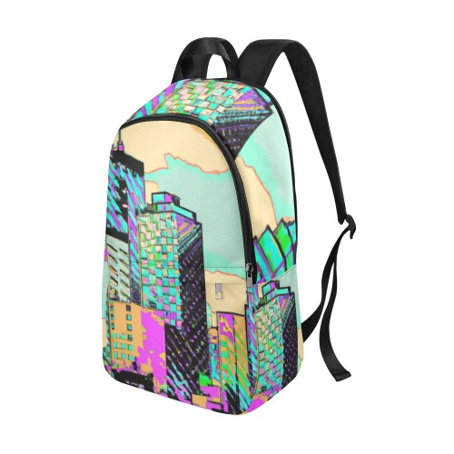 city scape Fabric Backpack for Adult (Model 1659)