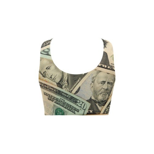 US PAPER CURRENCY Chest Bowknot Bikini Top (Model S33)