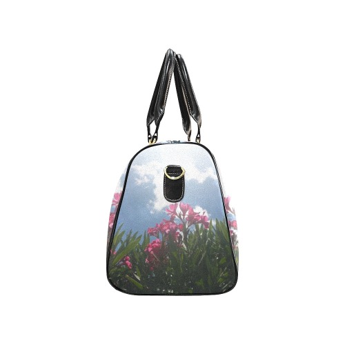 Pink Flowers & Sky New Waterproof Travel Bag/Small (Model 1639)