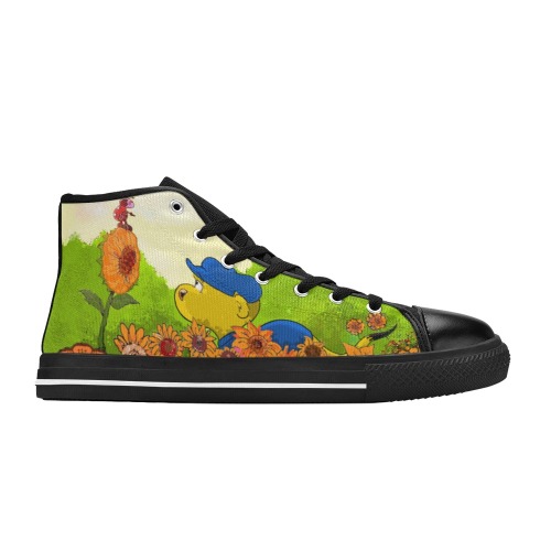 Ferald and Mizz Ladybug High Top Canvas Shoes for Kid (Model 017)