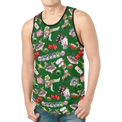 Las Vegas Icons Gamblers Delight / Green New All Over Print Tank Top for Men (Model T46)