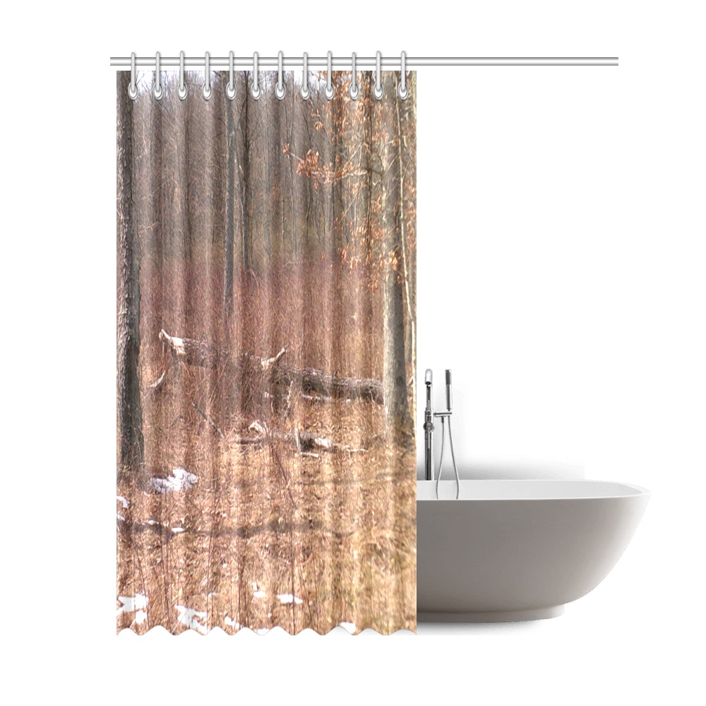 Falling tree in the woods Shower Curtain 69"x84"