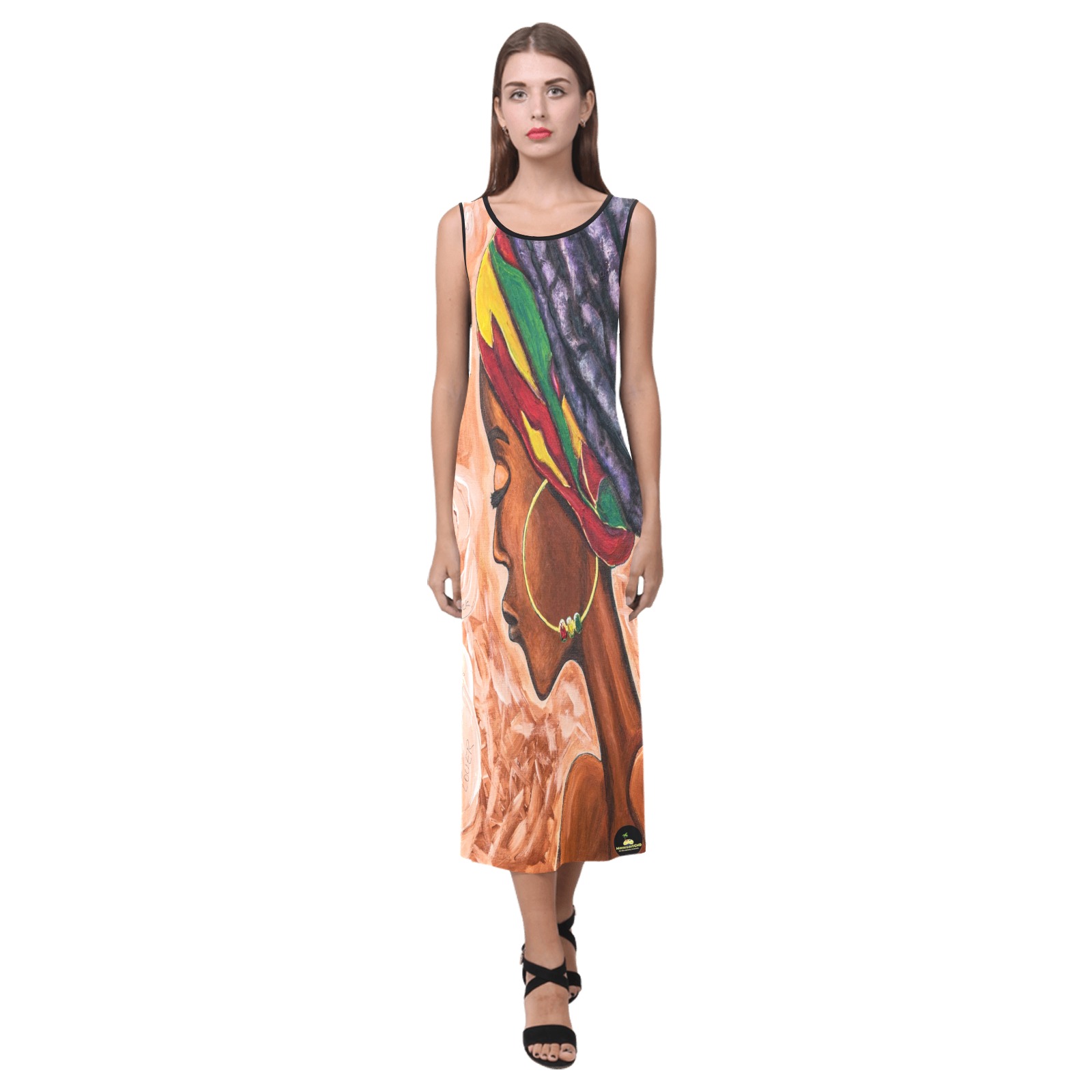 manusartgnd Phaedra Sleeveless Open Fork Long Dress (Model D08)