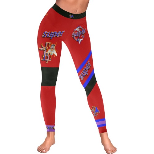 Super Fly Collectable Fly Women's Low Rise Leggings (Invisible Stitch) (Model L05)