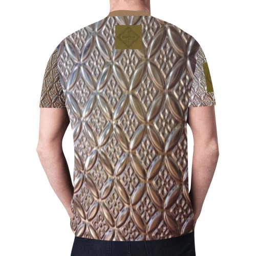 DIONIO Clothing - Armored Warriors Badge T-Shirt (Brown & Badge Luxury Logo) New All Over Print T-shirt for Men (Model T45)