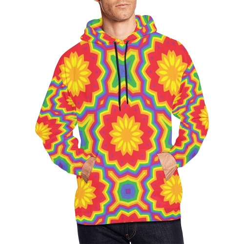 Fractoberry Fractal Pattern 000156MH All Over Print Hoodie for Men (USA Size) (Model H13)