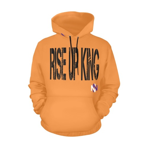 RU King Orange Hoodie Men All Over Print Hoodie for Men (USA Size) (Model H13)