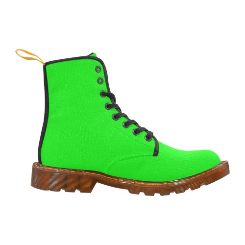 Merry Christmas Green Solid Color Martin Boots For Men Model 1203H