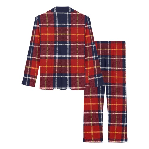 Red Tartan Women's Long Pajama Set