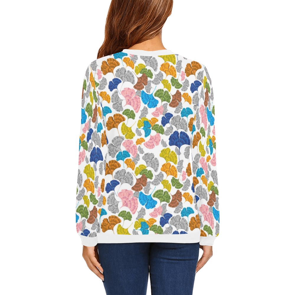 Nature colorful exotic PD All Over Print Crewneck Sweatshirt for Women (Model H18)