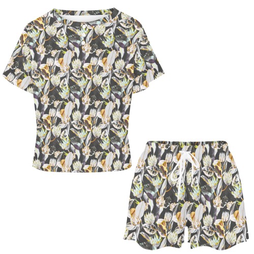 Modern Shapes Nature 22D Women's Mid-Length Shorts Pajama Set