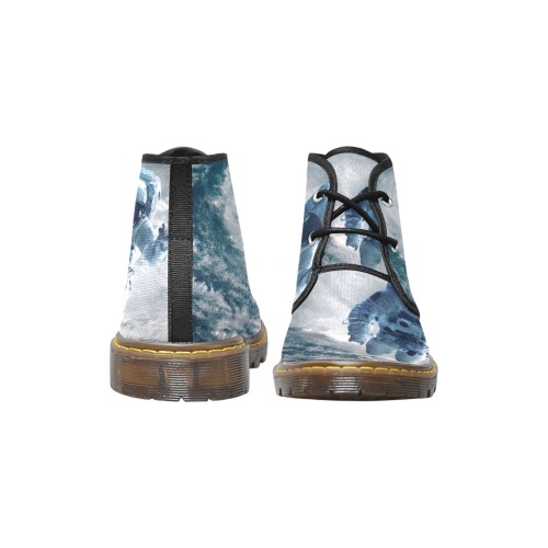 CLOUDS 5 ASTRONAUT Women's Canvas Chukka Boots (Model 2402-1)