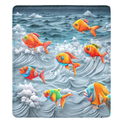 Ocean Life Ultra-Soft Micro Fleece Blanket 70''x80''