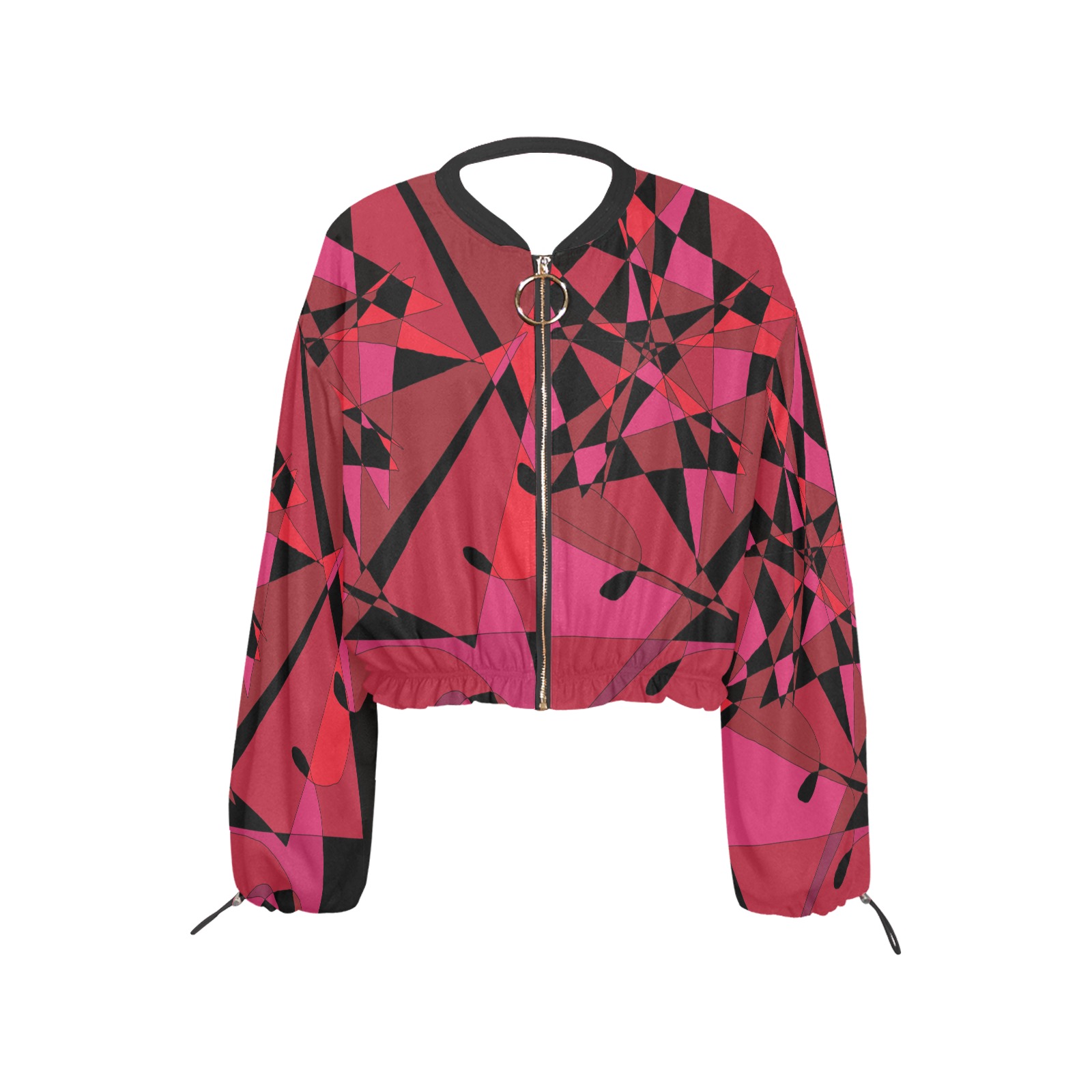 Abstract #8 S 2020 Cropped Chiffon Jacket for Women (Model H30)