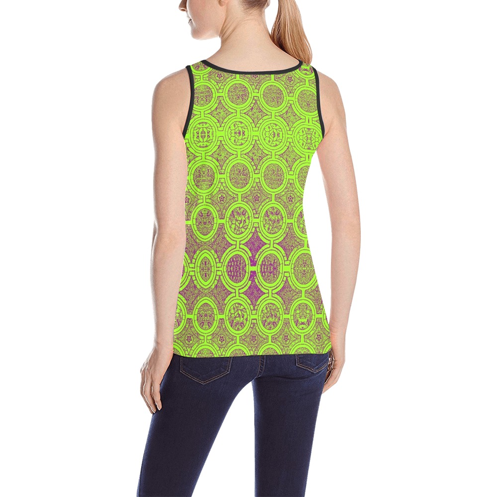 AFRICAN PRINT PATTERN 2 All Over Print Tank Top for Women (Model T43)