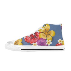 Colorful Tropical Pattern (378) Women's Classic High Top Canvas Shoes (Model 017)