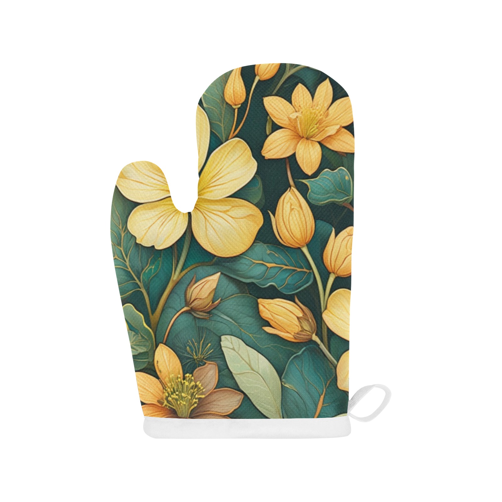 Fabulous Florals 7 Linen Oven Mitt (One Piece)