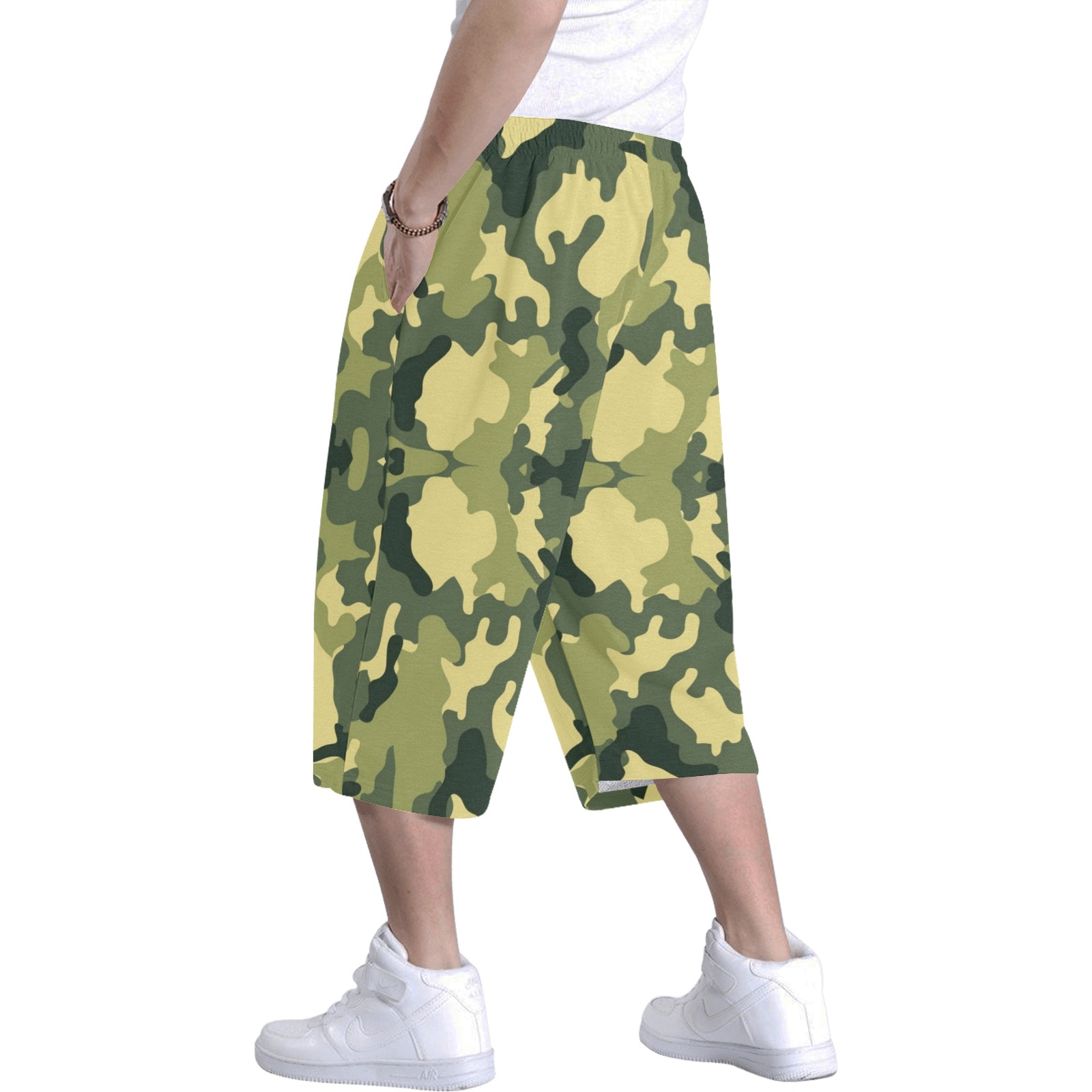 Army Style by Fetishworld Men's All Over Print Baggy Shorts (Model L37)