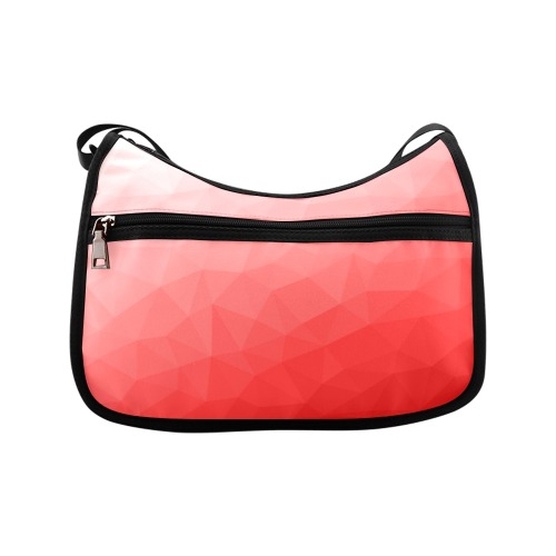 Red gradient geometric mesh pattern Crossbody Bags (Model 1616)