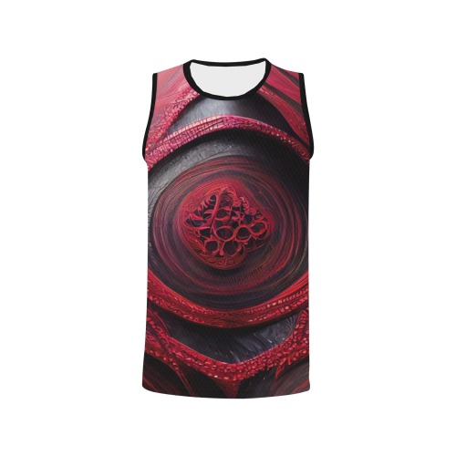 red circular pattern All Over Print Basketball Jersey