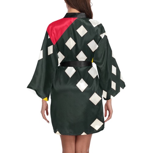 Counter-composition XV by Theo van Doesburg- Long Sleeve Kimono Robe
