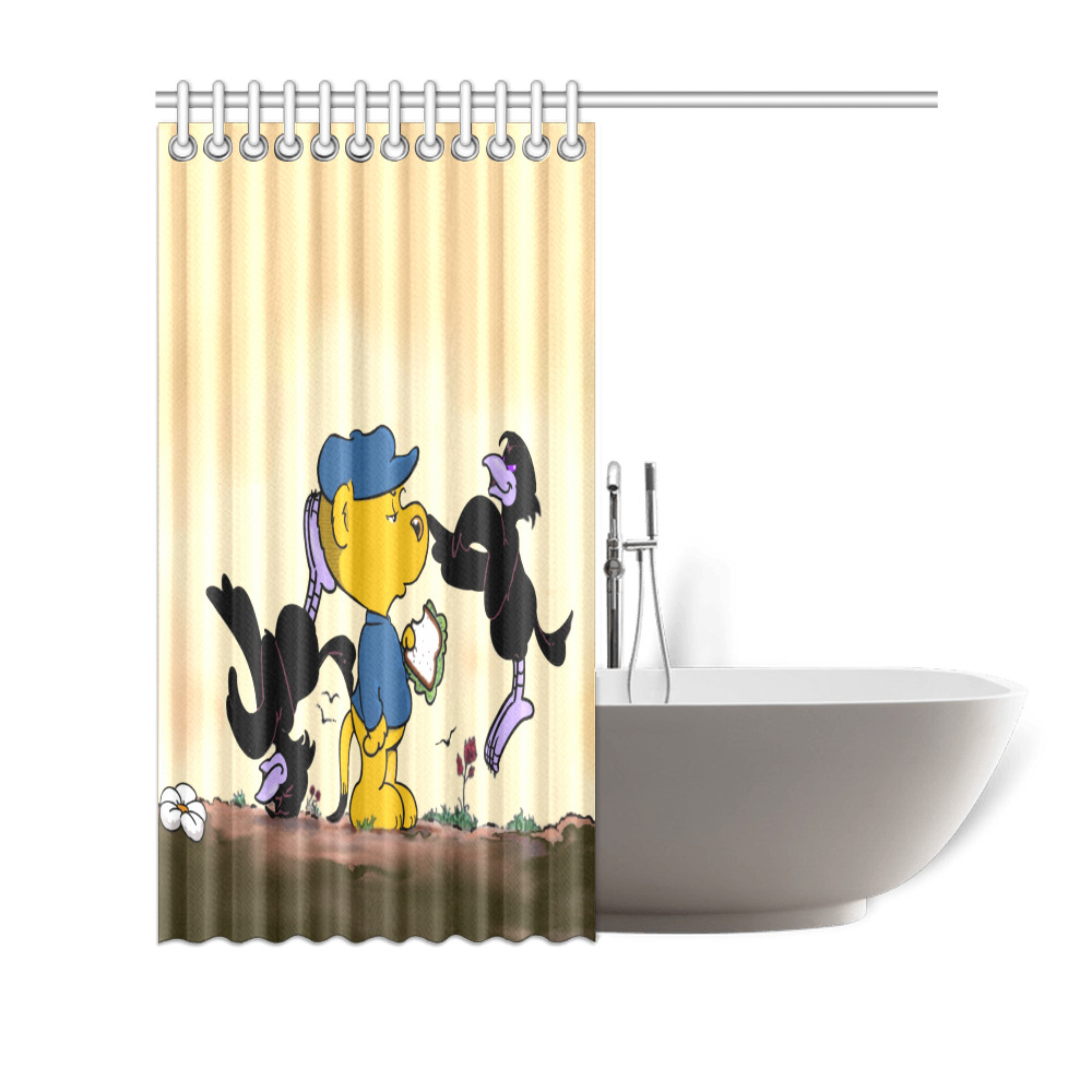 Ferald and The Pesky Crows Shower Curtain 69"x70"