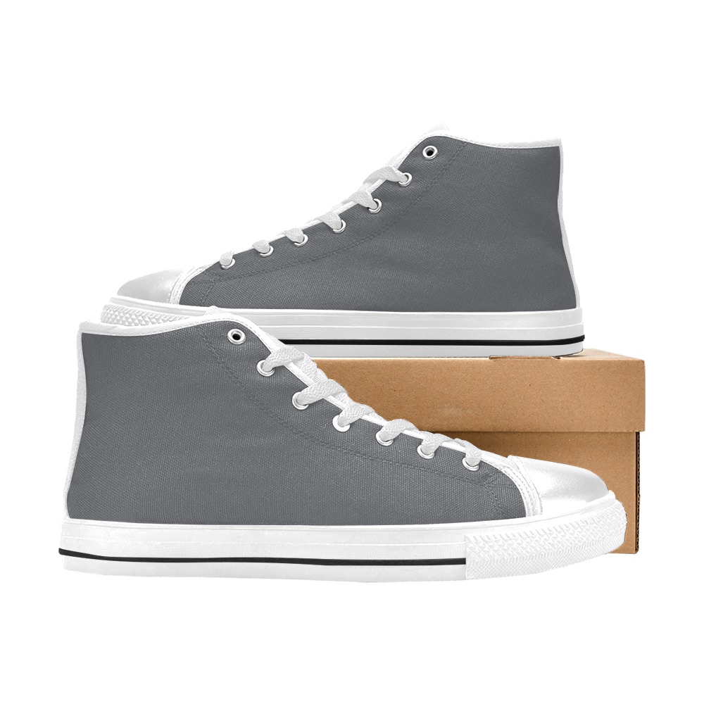 Poppy Seed High Top Canvas Shoes for Kid (Model 017)