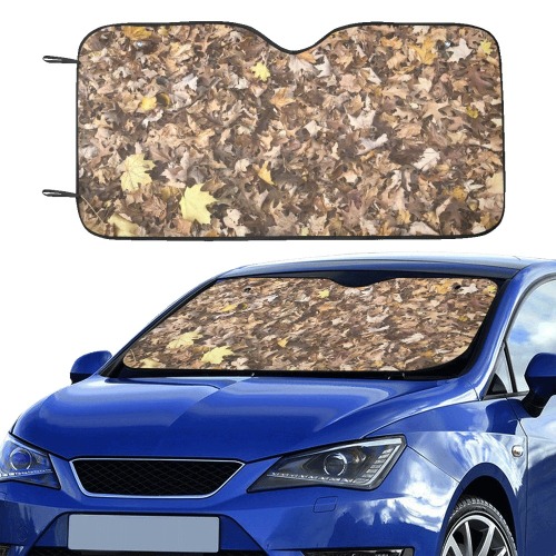 Autumn Brown Leaves Car Sun Shade 55"x30"