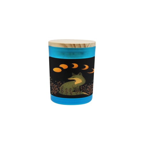 bb det Blue Glass Candle Cup (Wood Sage & Sea Salt)