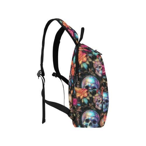 Beautiful floral and skull pattern Lightweight Casual Backpack (Model 1730)