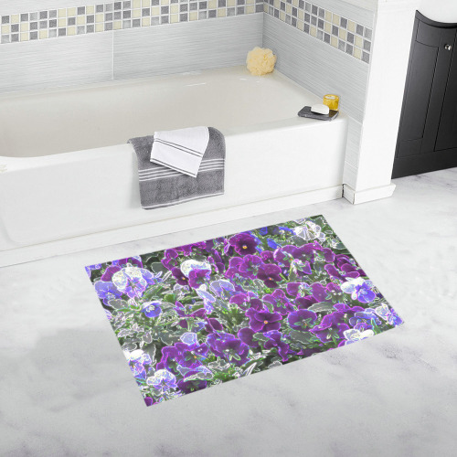 Field Of Purple Flowers 8420 Bath Rug 20''x 32''