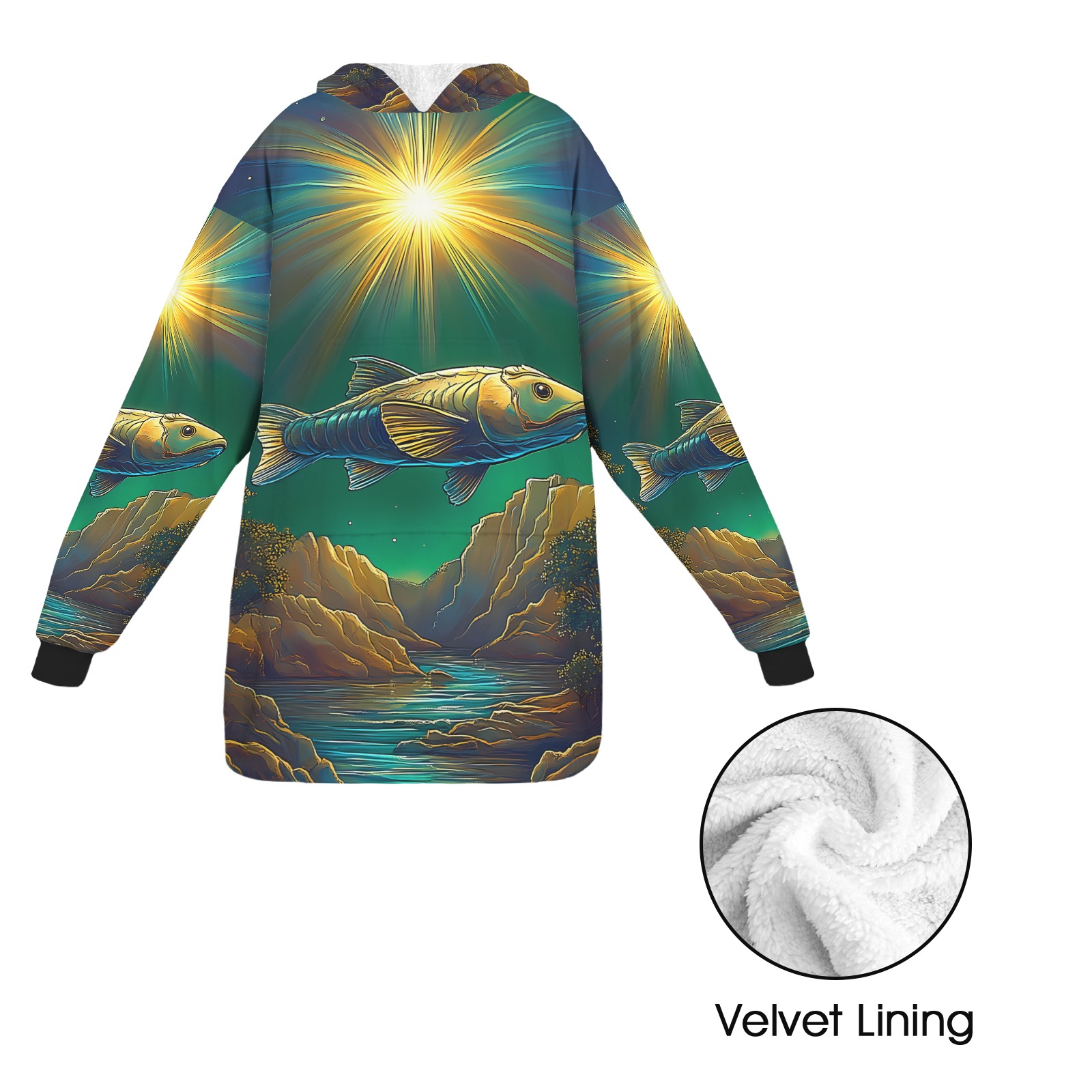 Celestial Swim Blanket Hoodie for Women (Model H67)