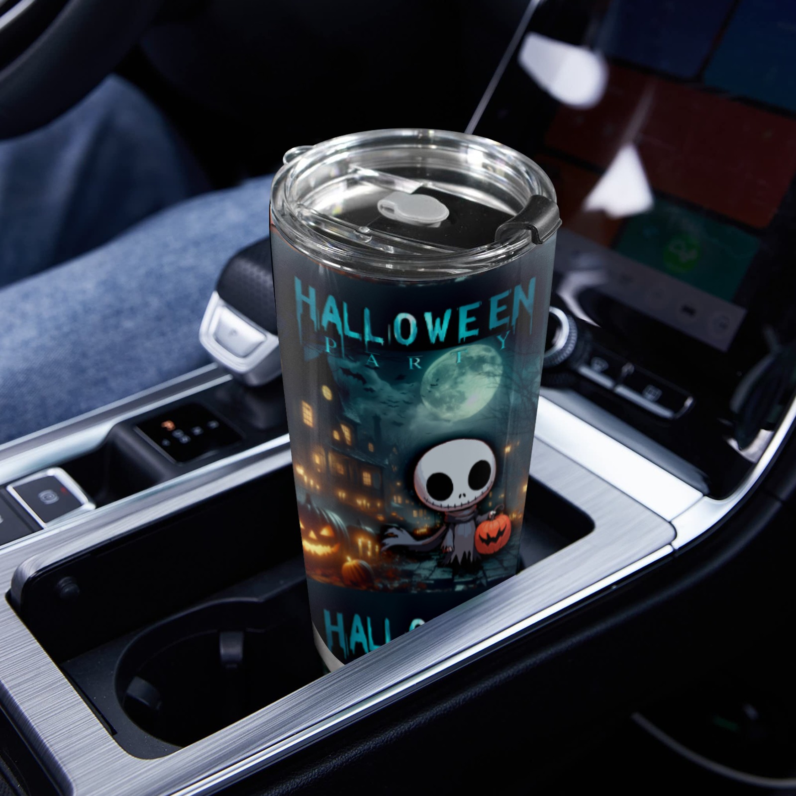 Happy Hello Ween 20oz Mobile Tumbler with Lid (Black Lock)