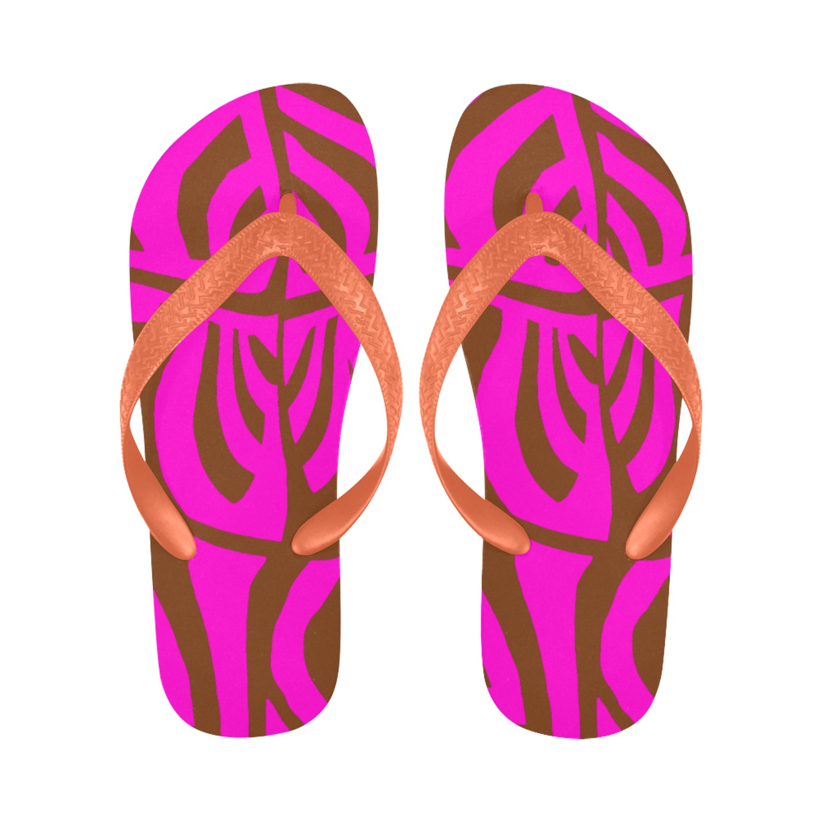 aaa pink br Flip Flops for Men/Women (Model 040)