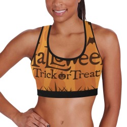 Happy Halloween Trick or Treat Women's All Over Print Sports Bra (Model T52)