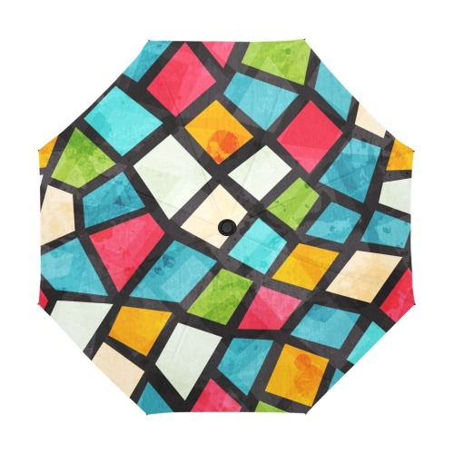 Retro Abstract  Umbrella Anti-UV Auto-Foldable Umbrella (U09)