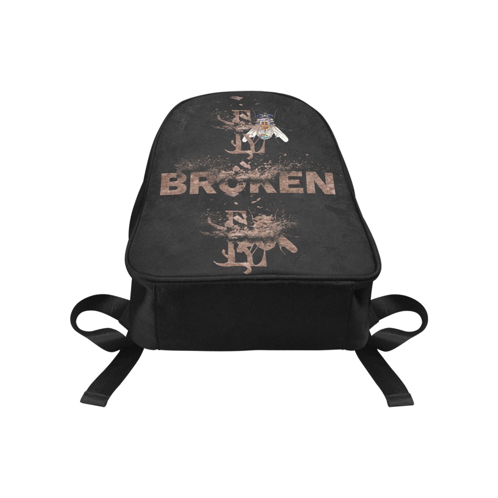 Broken Collectable Fly Fabric School Backpack (Model 1682) (Medium)