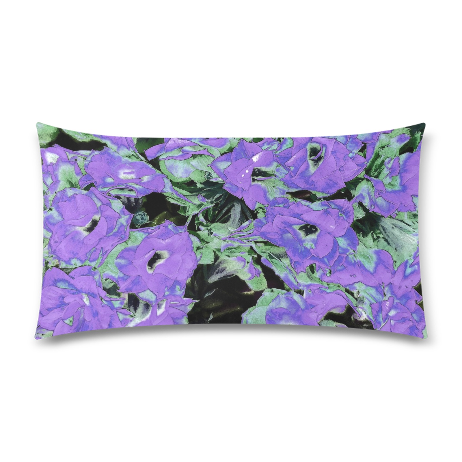 Illustration Purple Kalanchoe Plant Rectangle Pillow Case 20"x36"(Twin Sides)
