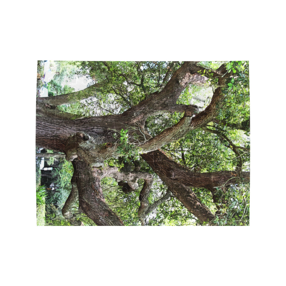 Oak Tree In The Park 7659 Stinson Park Jacksonville Florida Rectangle Jigsaw Puzzle (Set of 110 Pieces)