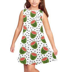 Watermelon Girls' Sleeveless Dress (Model D58)