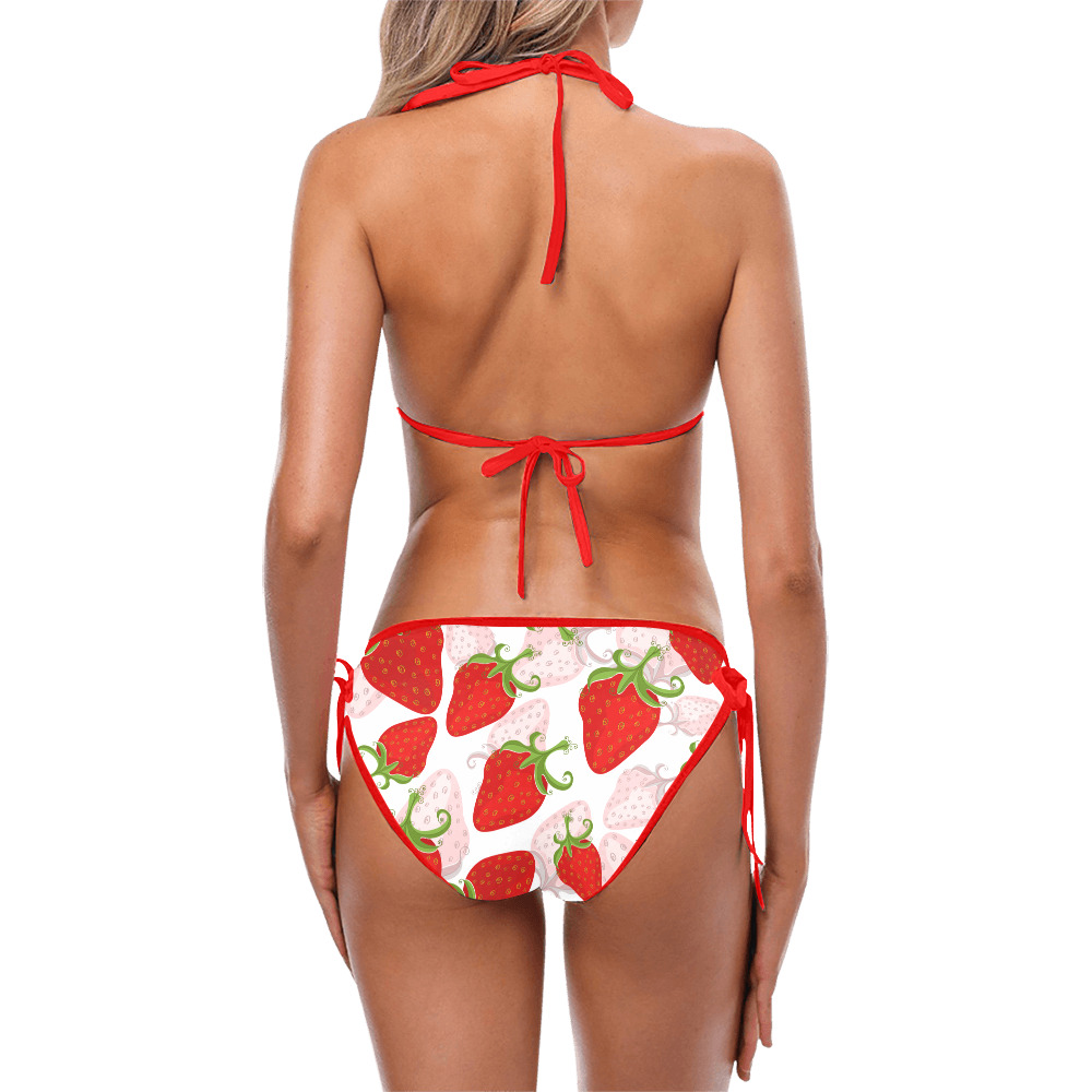 STRAW BERRY PATTERN Custom Bikini Swimsuit (Model S01)