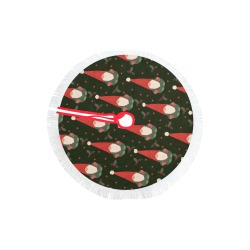 Gnome Christmas Thick Fringe Christmas Tree Skirt 30"x30"