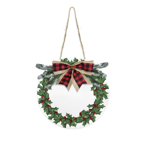 Holly Christmas Wreath Christmas Door Hanger (11.8inch)