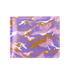 Modern lavender mountain camo Bifold Wallet with Coin Pocket (Model 1706)