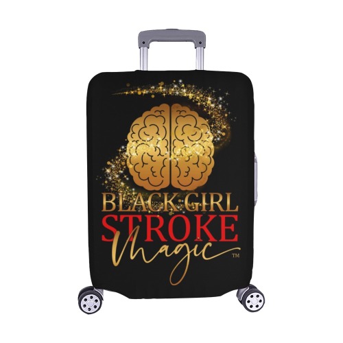Black Girl Stroke Magic Logo Black Medium Luggage Luggage Cover/Medium 22"-25"