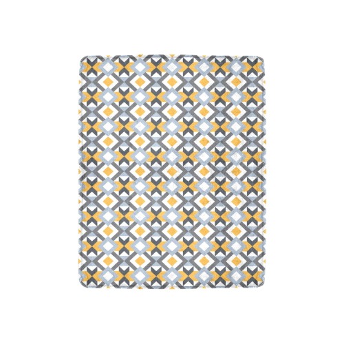 Retro Angles Abstract Geometric Pattern Ultra-Soft Micro Fleece Blanket 30''x40''