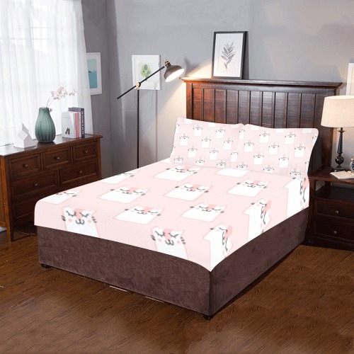 cats 3-Piece Bedding Set